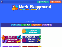 Tablet Screenshot of mathplayground.com